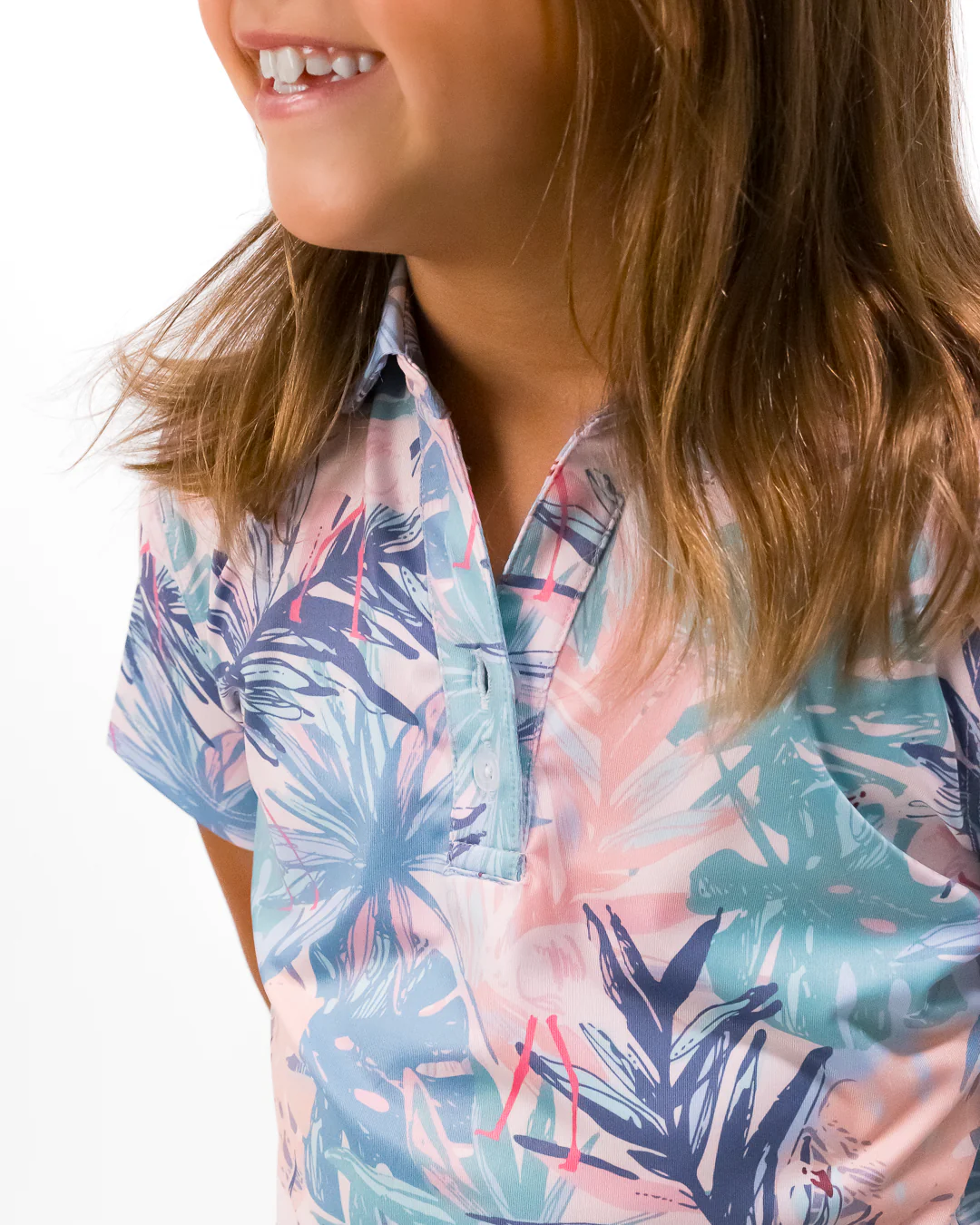 Fairway Flamingle Girl's Polo - Image 4