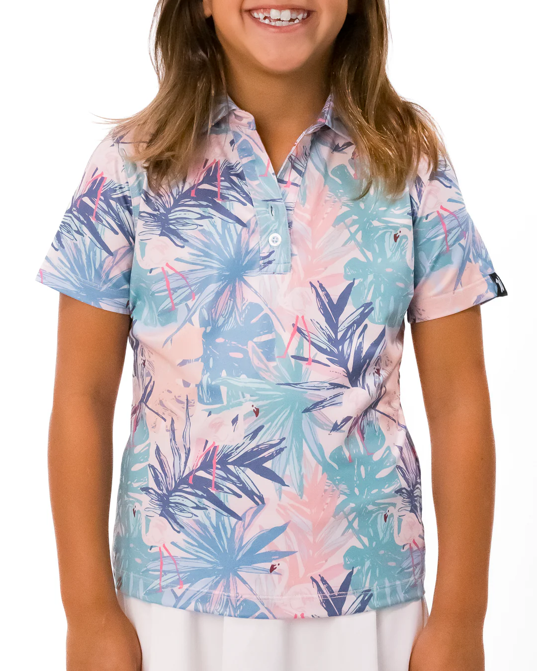 Fairway Flamingle Girl's Polo - Image 5