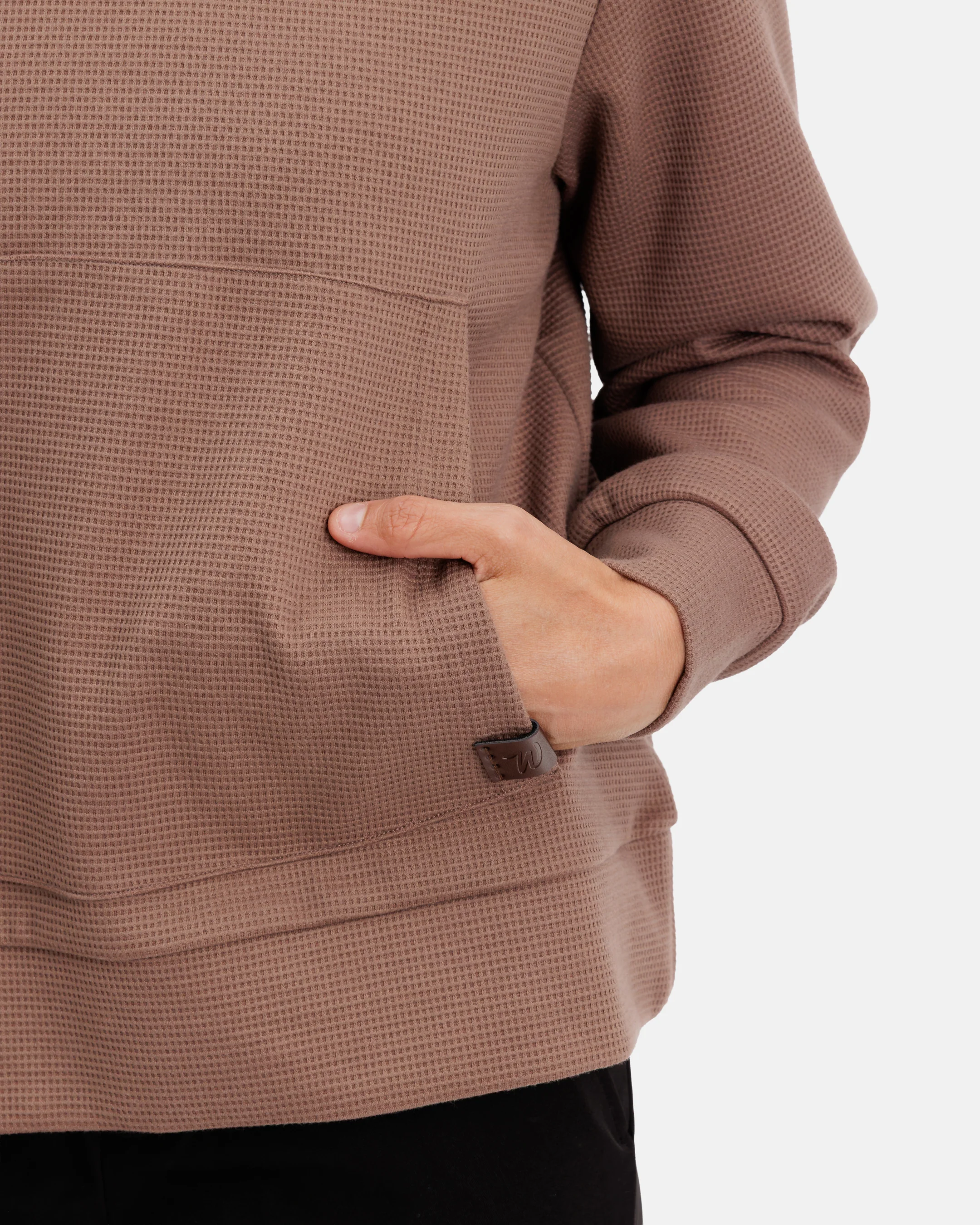 Lakeside Women's Waffle Knit Hoodie - Driftwood - Image 3