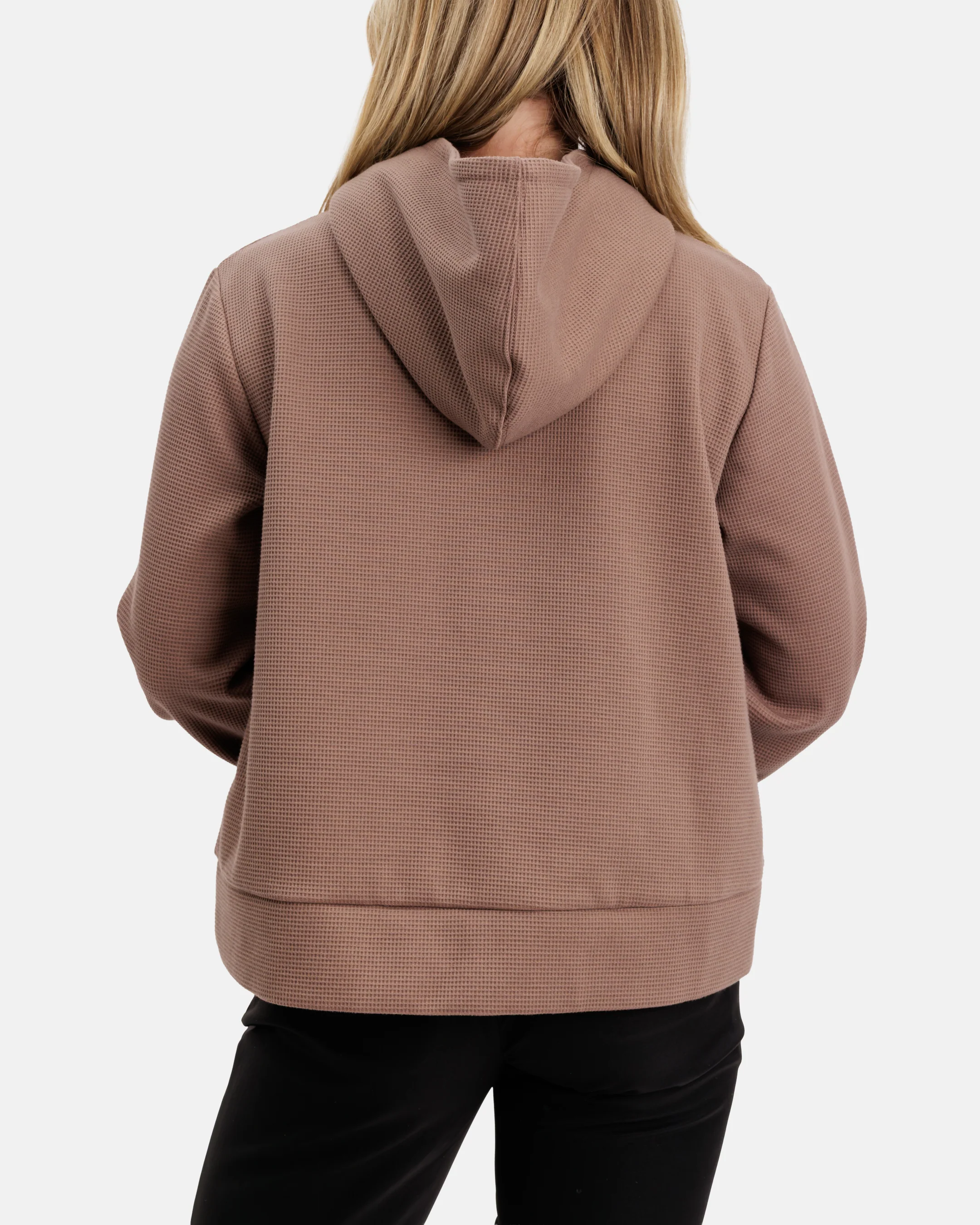 Lakeside Women's Waffle Knit Hoodie - Driftwood - Image 4
