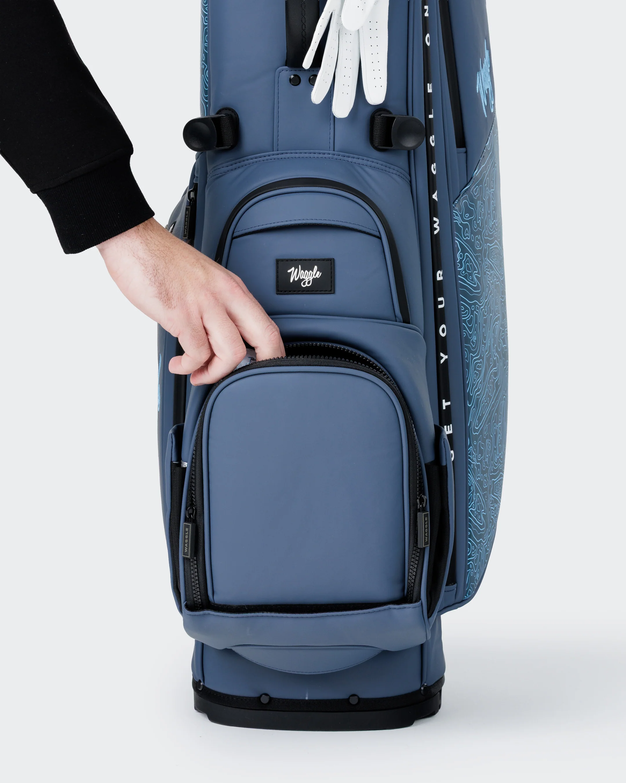 Members Hybrid Golf Bag - Loon Lake Topographic - Image 5