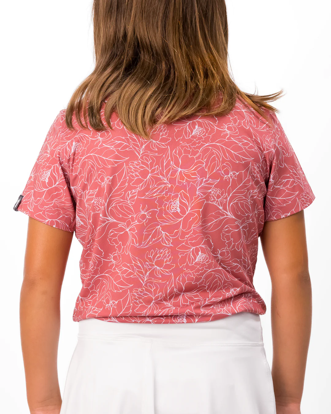 Pin-High Peonies Girl's Polo - Image 3