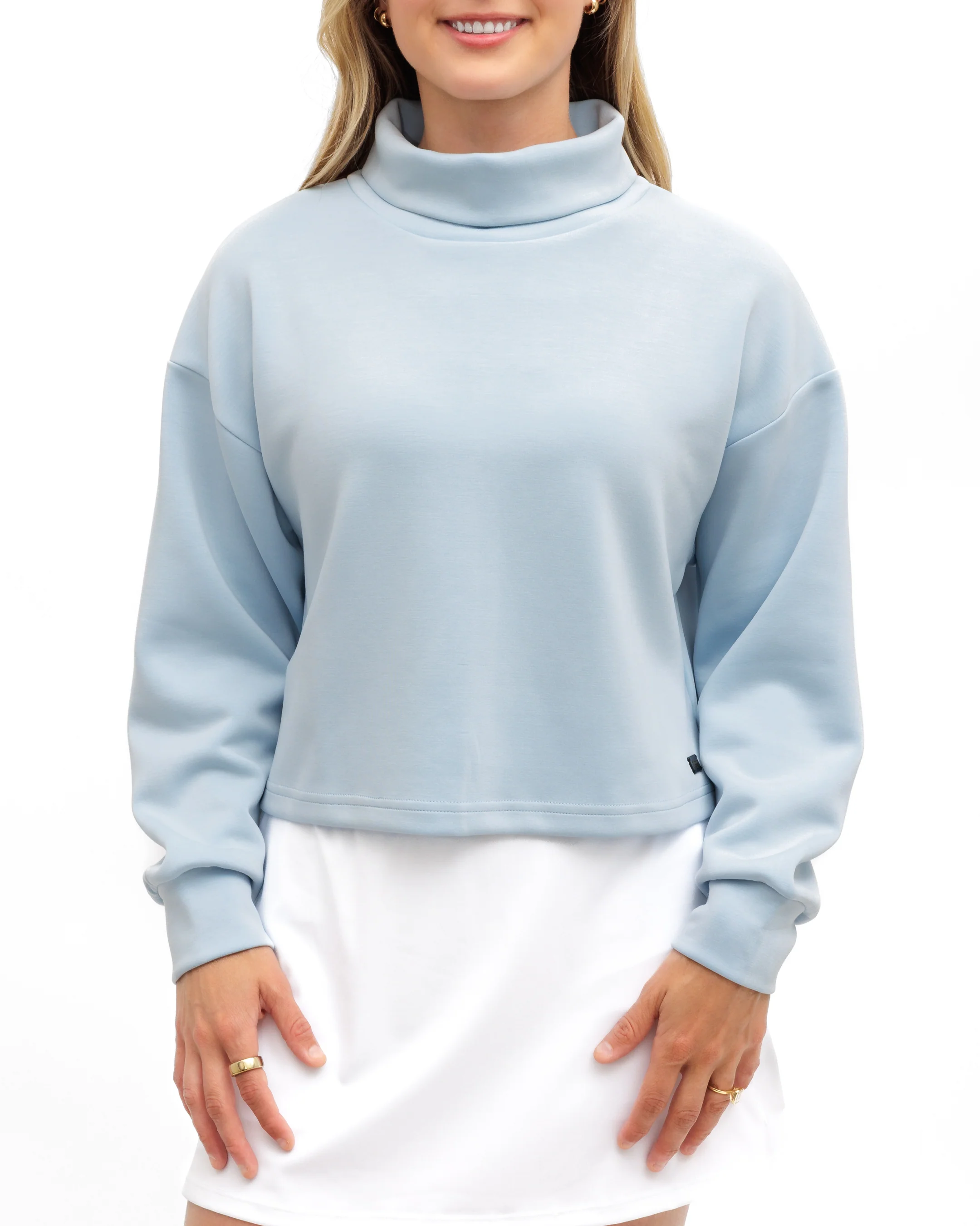 Plume Women's Funnel-Neck Sweatshirt - Breeze - Image 5