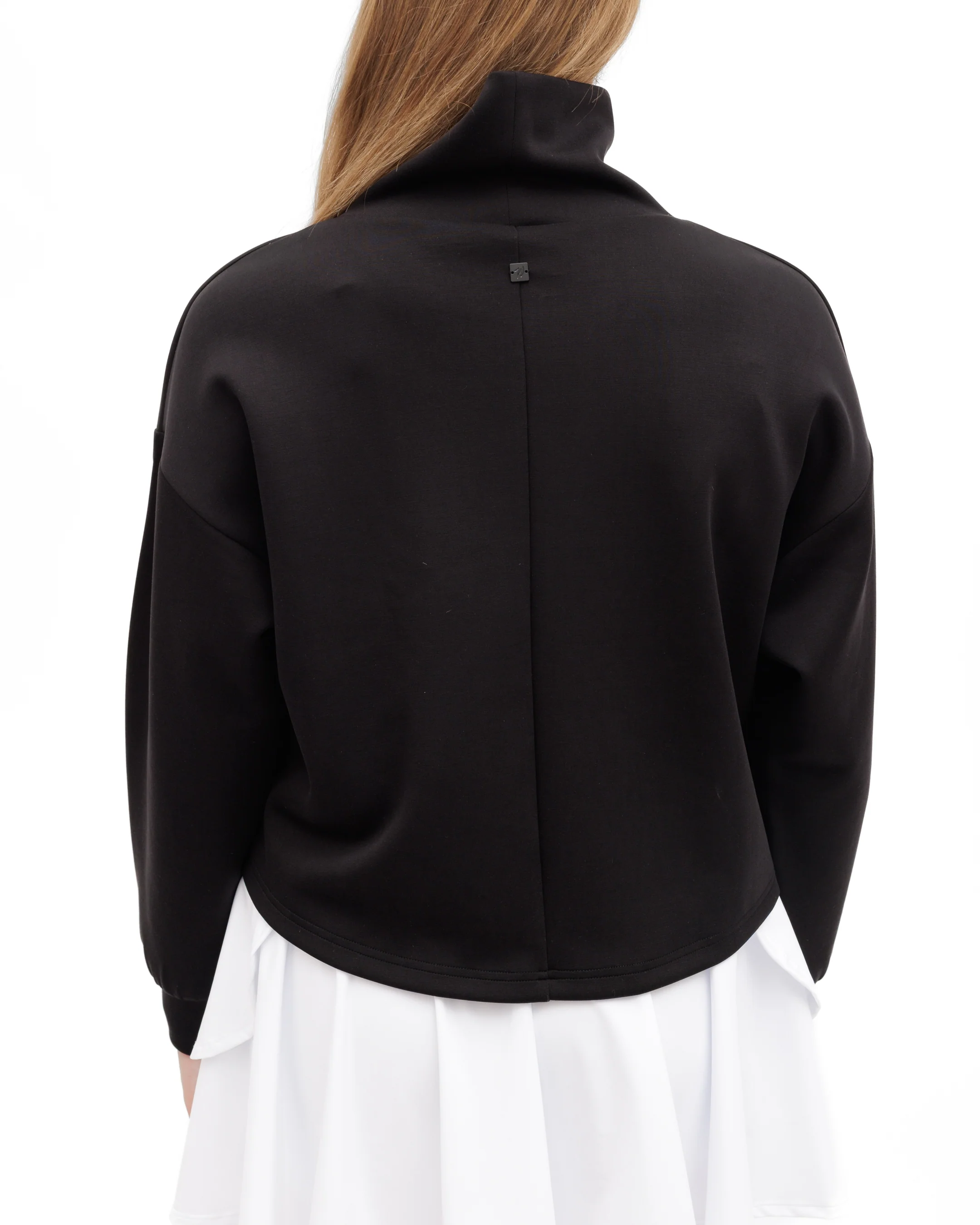 Plume Women's Funnel-Neck Sweatshirt - Onyx - Image 3