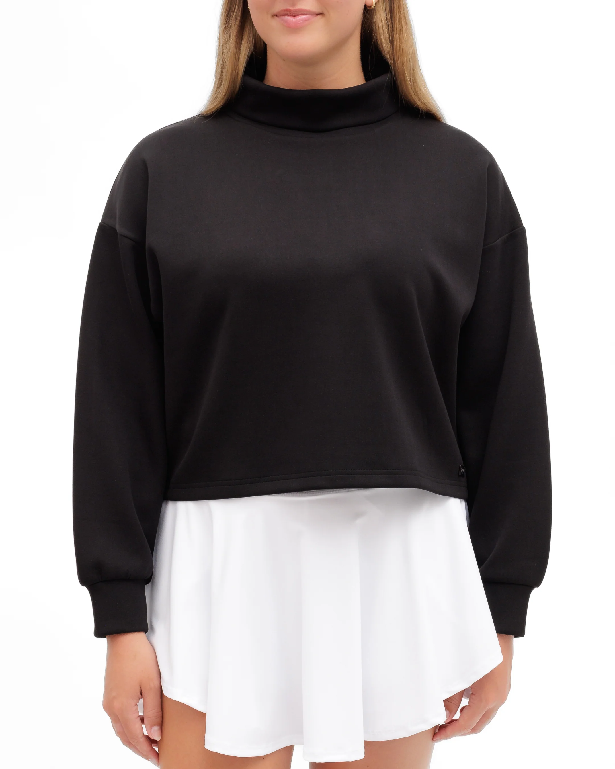 Plume Women's Funnel-Neck Sweatshirt - Onyx - Image 5