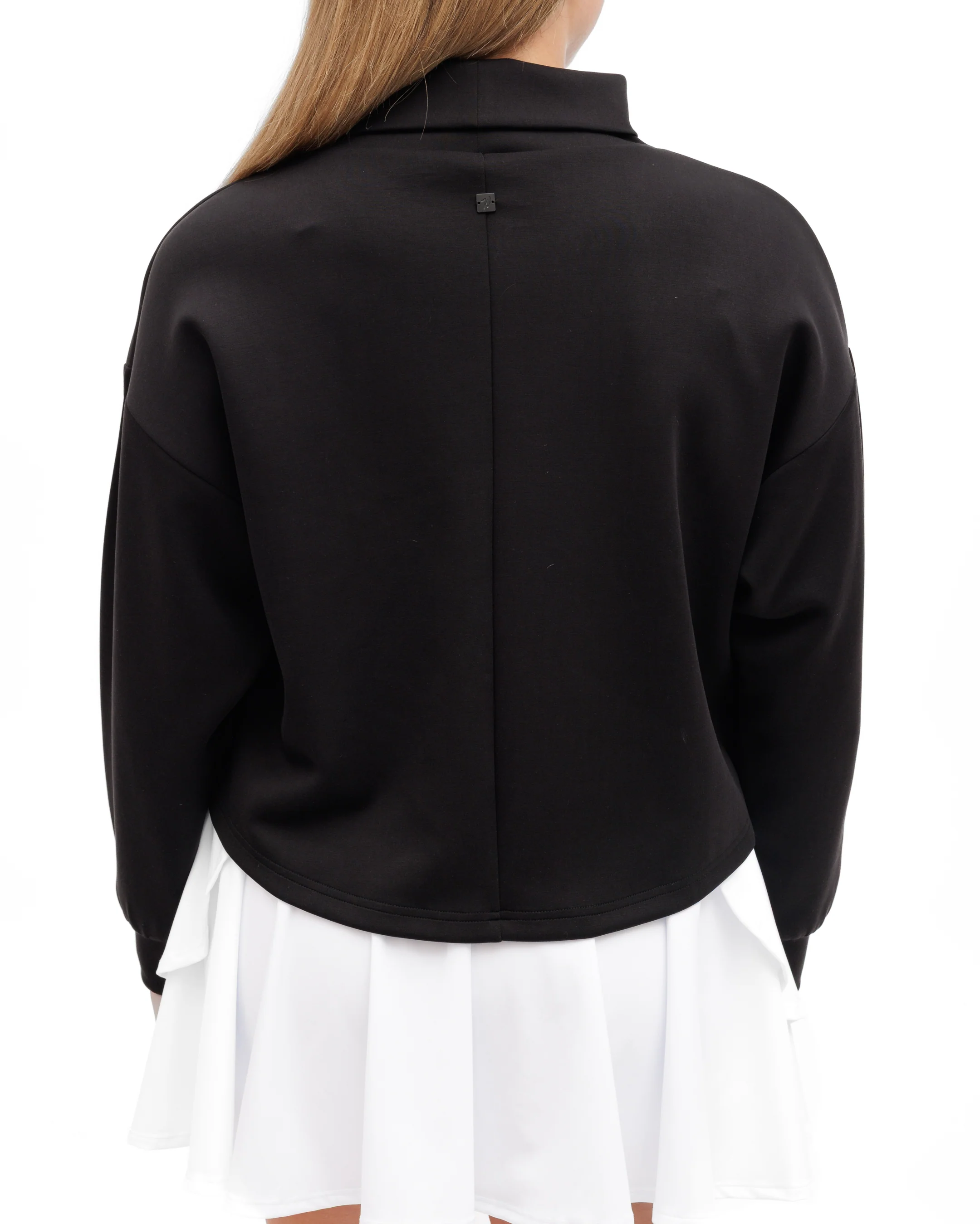 Plume Women's Funnel-Neck Sweatshirt - Onyx - Image 6