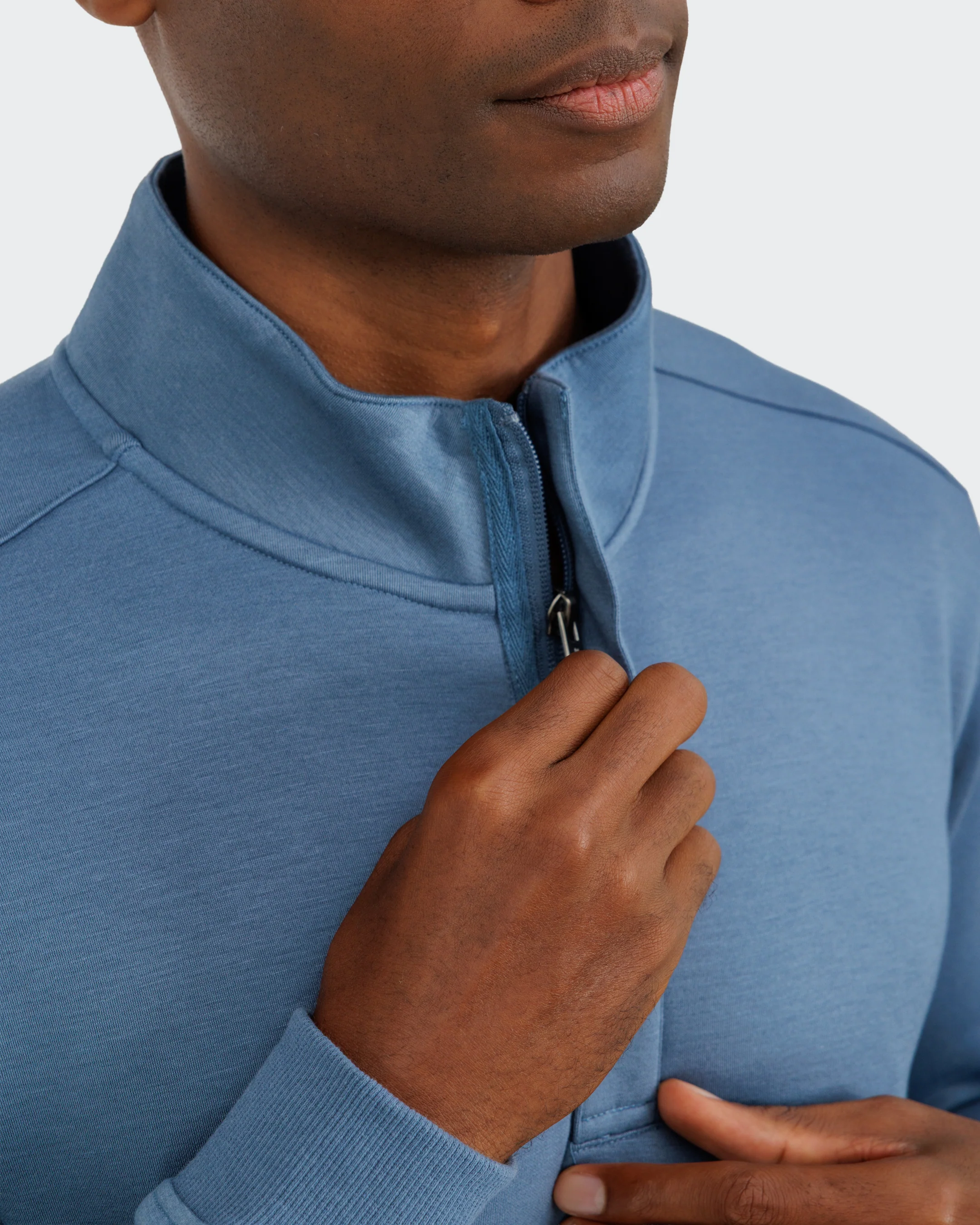Sunday Men's Quarter Zip - Lake - Image 3