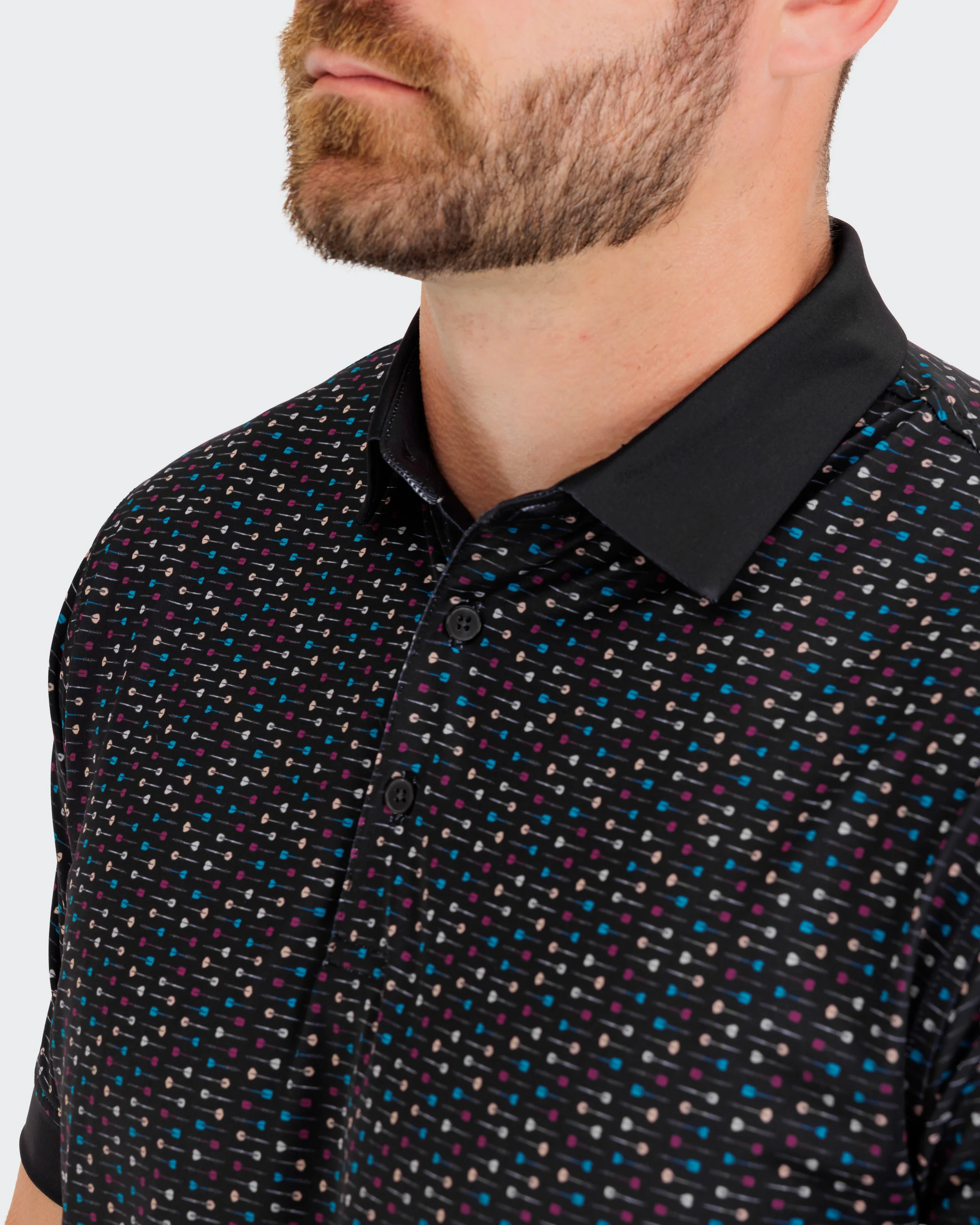 Throwing Darts Men's Polo - Image 3