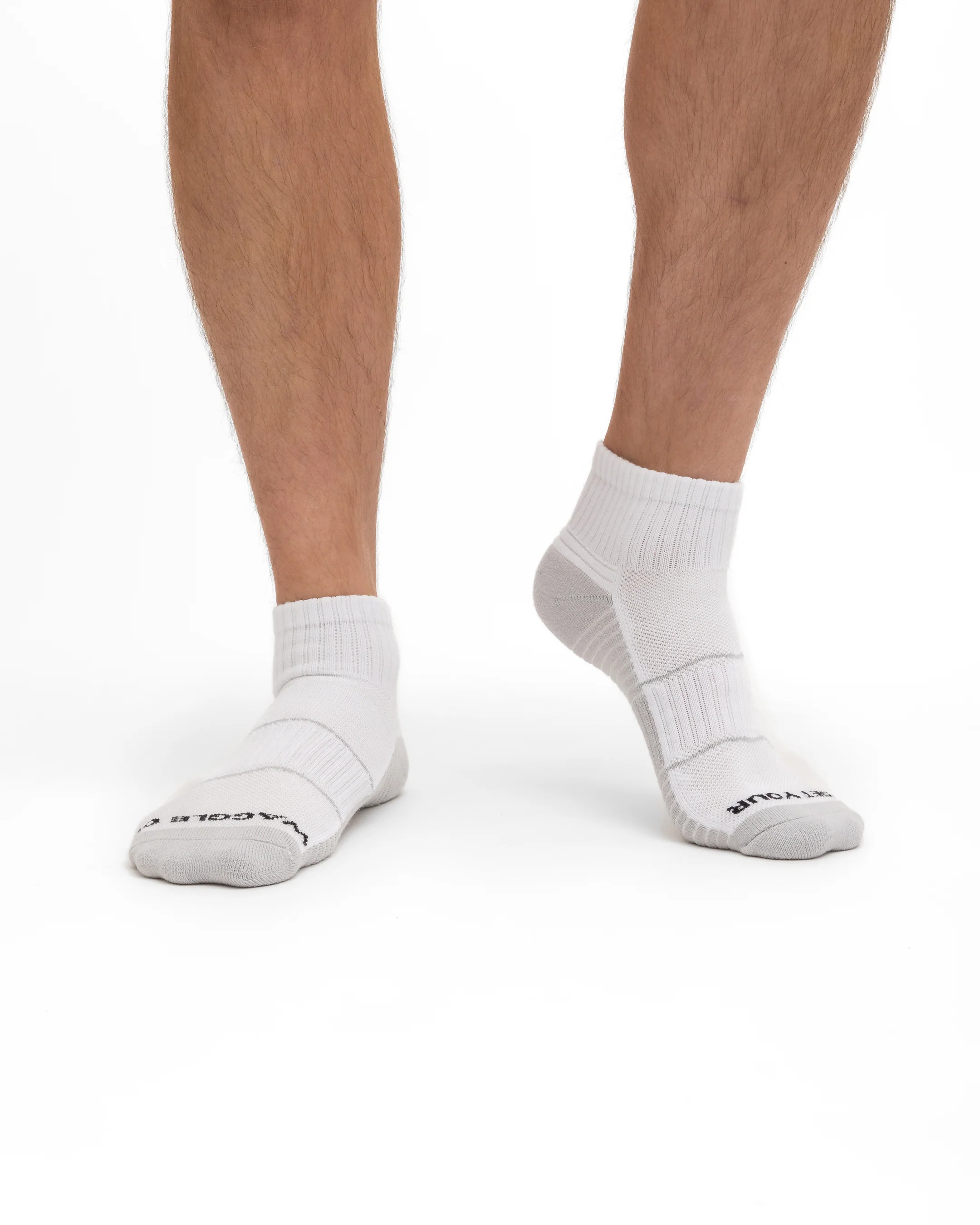 Wavelength Quarter Socks - 3-Pack: Black/Gray/White - Image 4